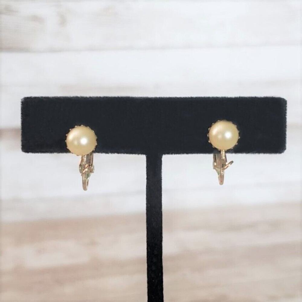 Vintage Sarah Coventry Clip On Earrings - Faux Pearl (For Repair)